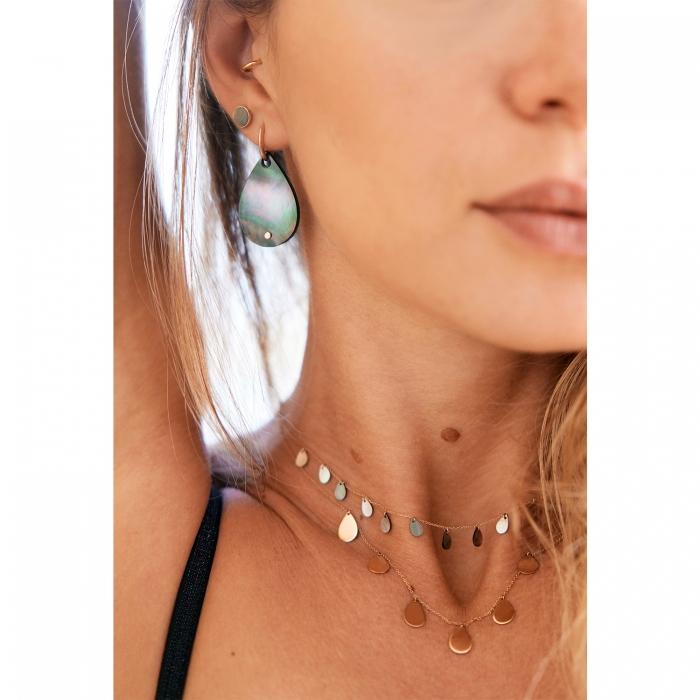 Ginette Ny Solo Ever Black MOP Disc Stud