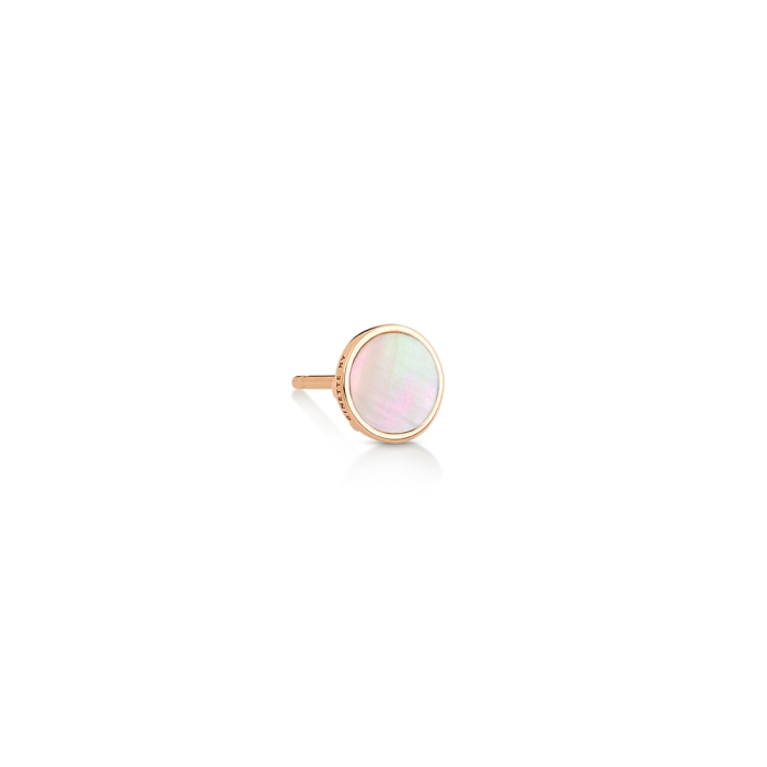 ginette ny solo ever pink MOP disc stud