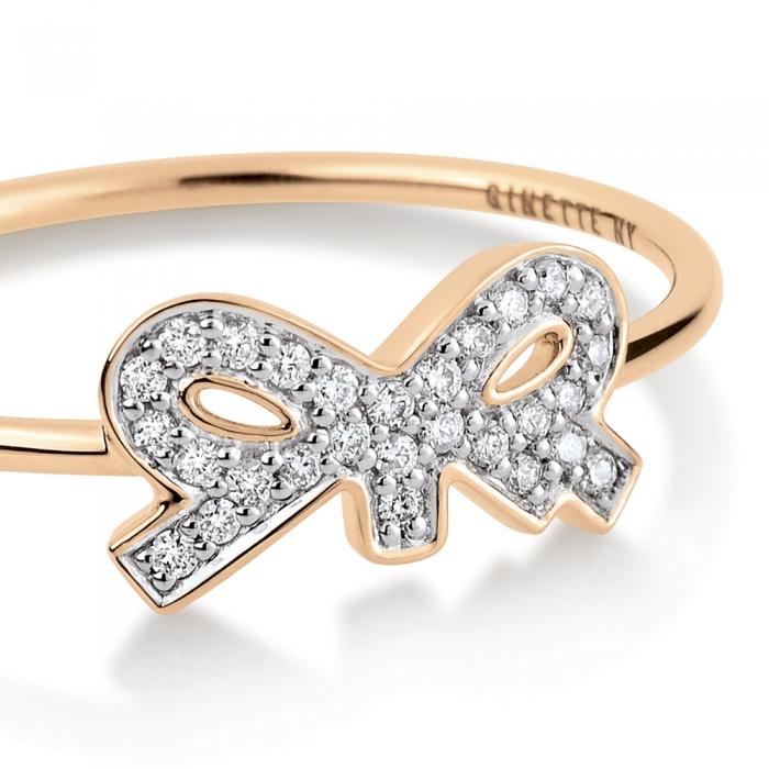 Ginette Ny Tiny Diamond Bow Ring
