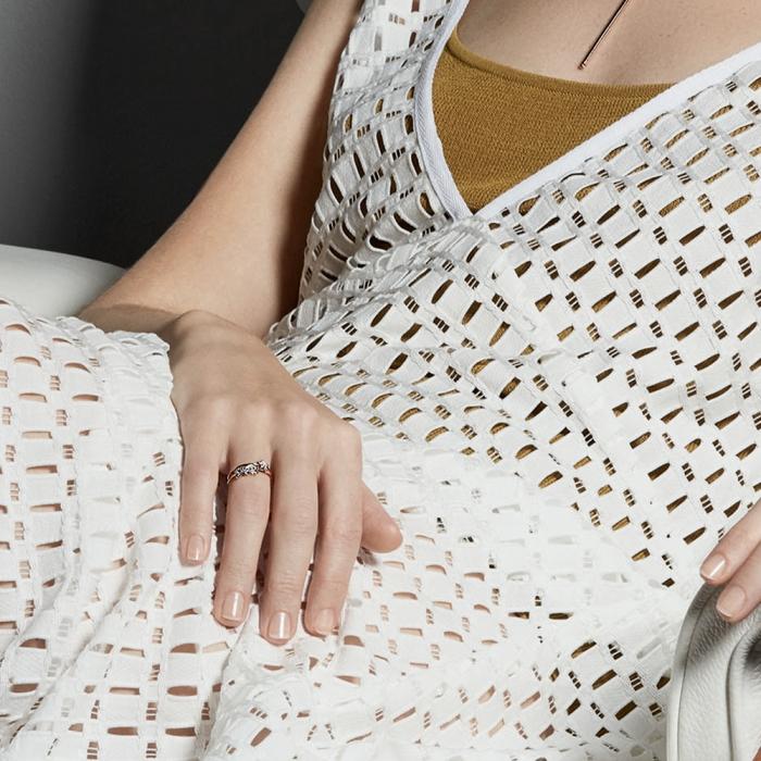 Ginette Ny Tiny Diamond Bow Ring