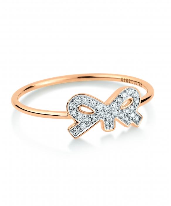 ginette ny tiny diamond bow ring