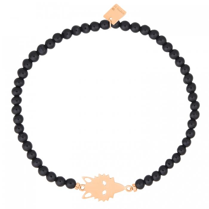 ginette ny twenty wolf onyx mini bead bracelet