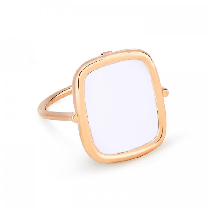 ginette ny white agate antique ring