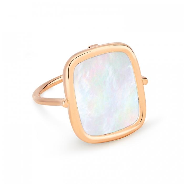 ginette ny white MOP antique ring