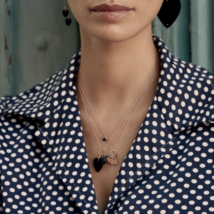 Ginette Ny Maria Mini Single Turquoise Bead On Chain