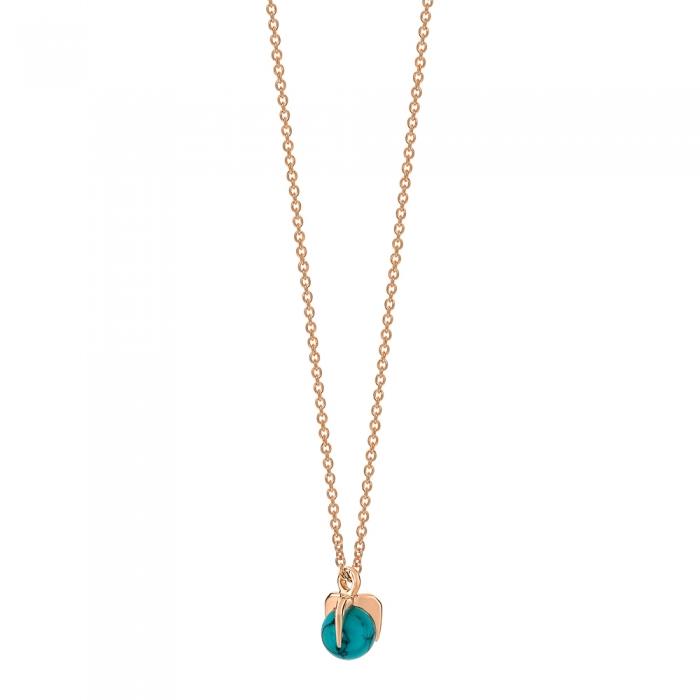 ginette ny maria mini single turquoise bead on chain