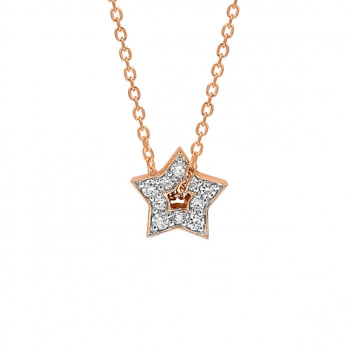 Ginette Ny Mini Diamond Milky Way Open Star Necklace