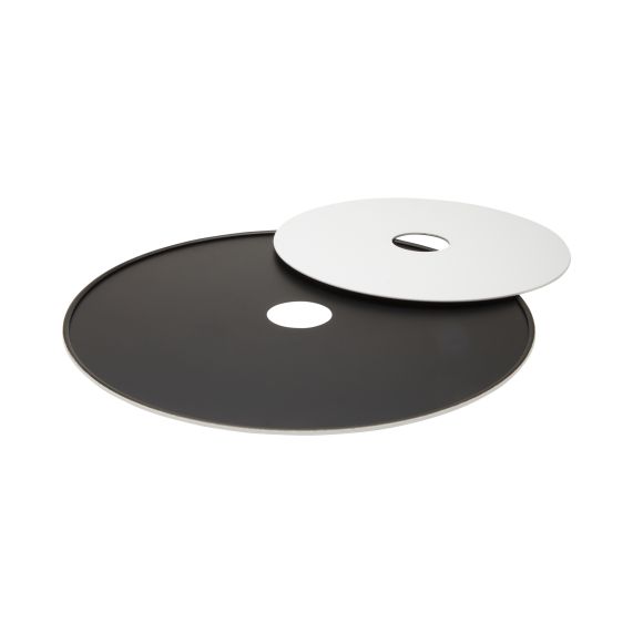Girard Sudron Abat-jour Metal E27 Blanc/noir Disque Disky 300x4mm