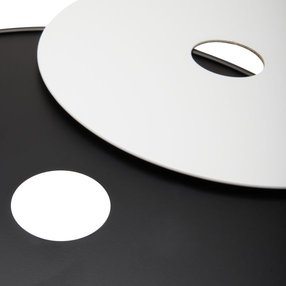 Girard Sudron Abat-jour Metal E27 Blanc/noir Disque Disky 300x4mm
