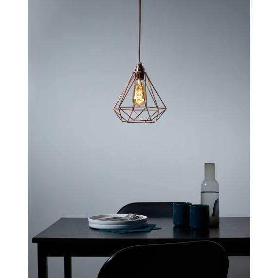 Girard Sudron Abat-jour Metal E27 Cuivre Cage Geoix 220x210mm