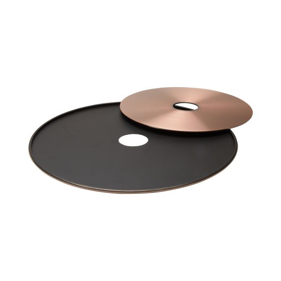 Girard Sudron Abat-jour Metal E27 Cuivre/noir Disque Disky 300x4mm