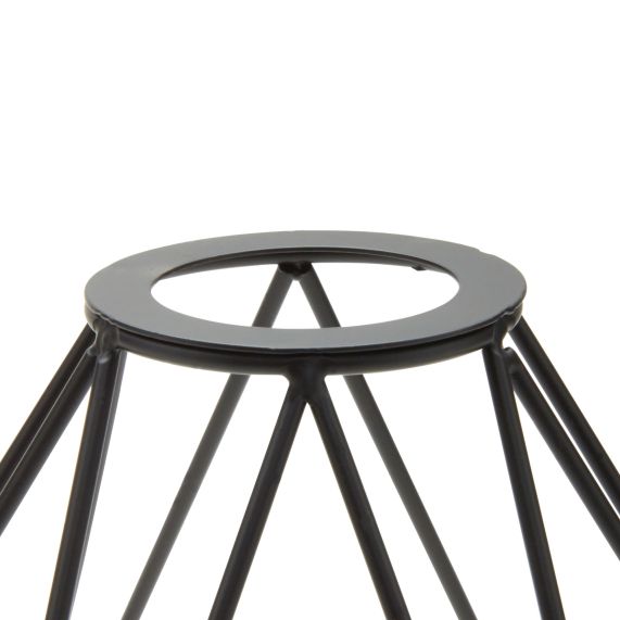 Girard Sudron Abat-jour Metal E27 Noir Cage Geoix 220x210mm