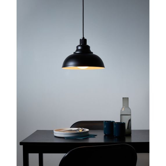 Girard Sudron Abat-jour Metal E27 Noir Industriel Retro 300x165mm