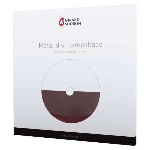 Girard Sudron Abat-jour Metal E27 Rouge Grenat Disque Disky 300x5mm