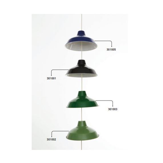 Girard Sudron ABAT-JOUR MÉTAL INDUSTRIEL Ø270MM VERT SAPIN SATINÉ
