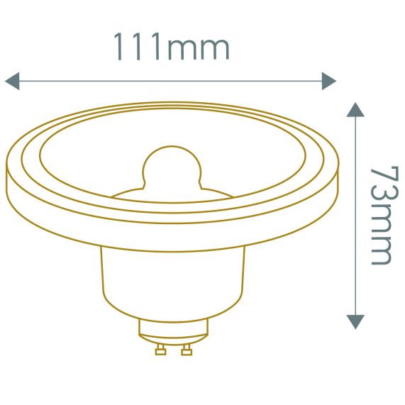 Girard Sudron Ampoule AR111 GU10 Claire 12W 820lm 4000K Dim