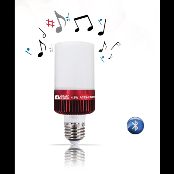 Girard Sudron Ampoule Haut Parleur SPEAKER LED 4 5W E27 400>460LM - COULEUR OR ROSE