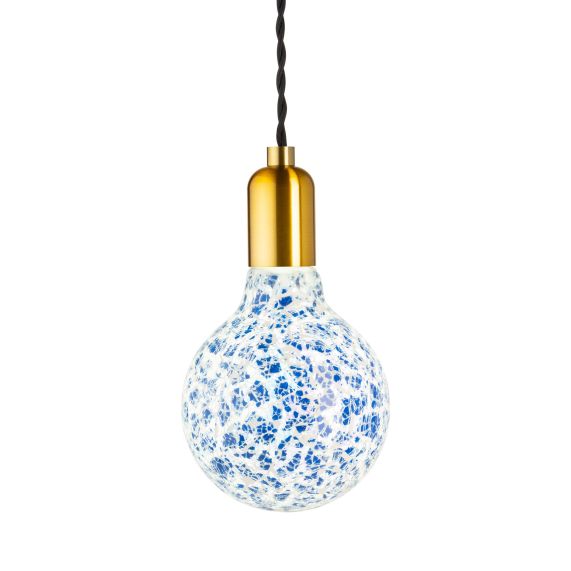 Girard Sudron AMPOULE MOZAIC BLEUE G125-FILAMENT LED-4W-E27-10000K-DIM G