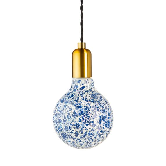 girard sudron AMPOULE MOZAIC BLEUE G125-FILAMENT LED-4W-E27-10000K-DIM G