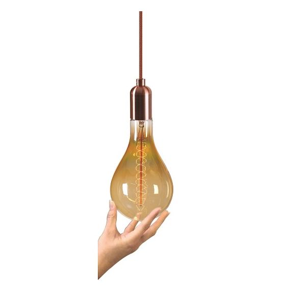 Girard Sudron Ampoule Poire E27 Ambrée Filament Metallique 24W 80lm 2000K Dim 45X135