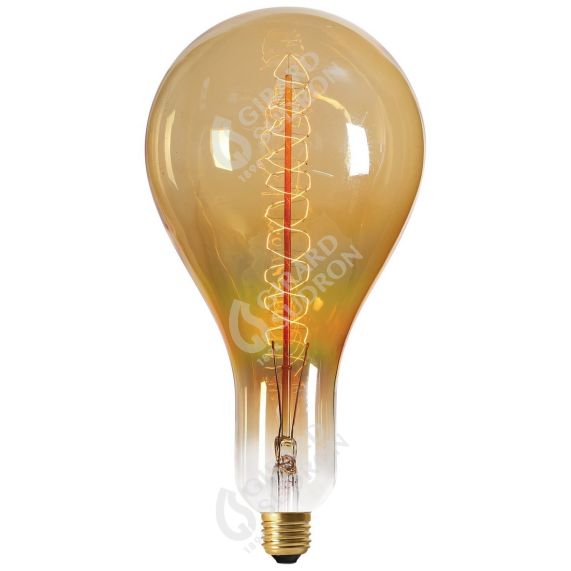 girard sudron Ampoule Poire E27 Ambrée Filament metallique 24W 80lm 2000K dim 45X135