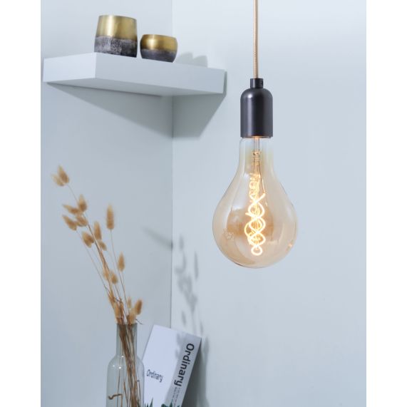 Girard Sudron Ampoule Poire E27 Ambrée Filament Torsade 4W 270lm 2000K Dim