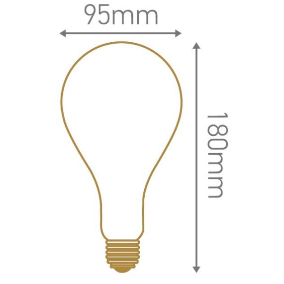 Girard Sudron Ampoule Poire E27 Smokey Filament Torsade 4W 160lmlm 1800K Dim