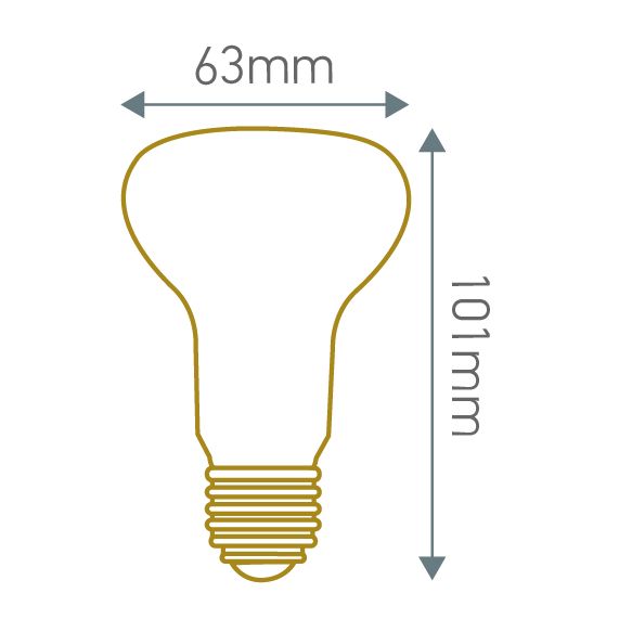 Girard Sudron Ampoule R63 E27 Milky Ecowatts 10W 806lm 2700K Blister