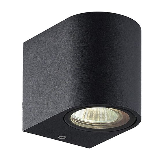 girard sudron Applique murale bas GU10 noir a equiper Capella 11W max IP54 68x93x80mm