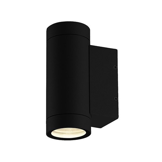 girard sudron Applique murale haut / bas GU10 noir a equiper Capella 2x11W max IP54 D65x160mm