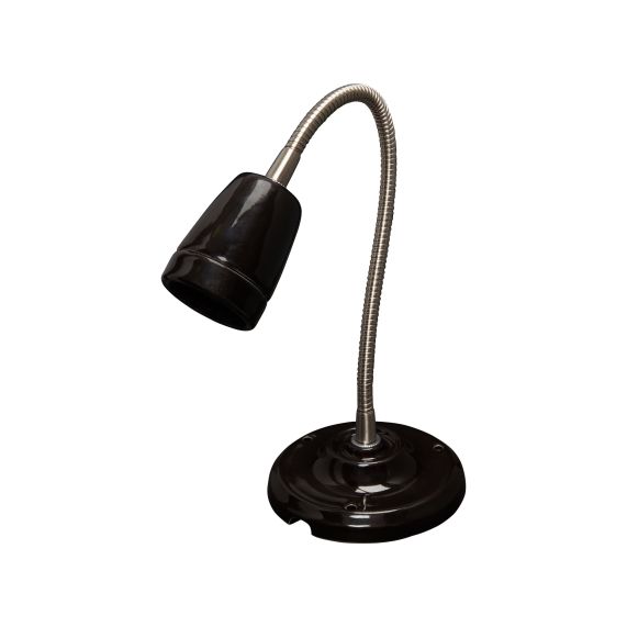 Girard Sudron Applique Porcelaine E27 Noir Av Flexible Ceram IP20 105x374mm
