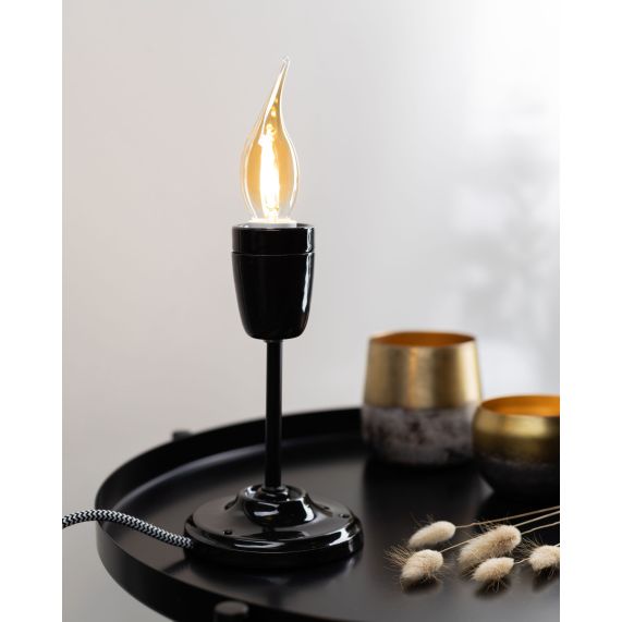 Girard Sudron Applique Porcelaine E27 Noir Rigide Ceram