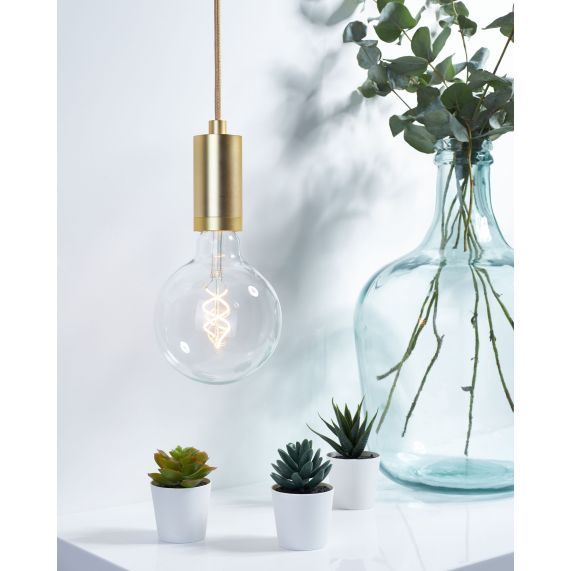 Girard Sudron Cable Rond Beige Dore Textile 2x0 75mm² Double Iso 2m