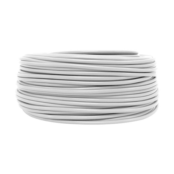 girard sudron Cable rond blanc PVC H03VVF 2x0 75mm² double iso bobine 100m