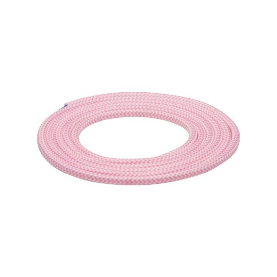 girard sudron CABLE ROND CHINÉ ROSE 2 MÈTRES 2 X 0 75MM2