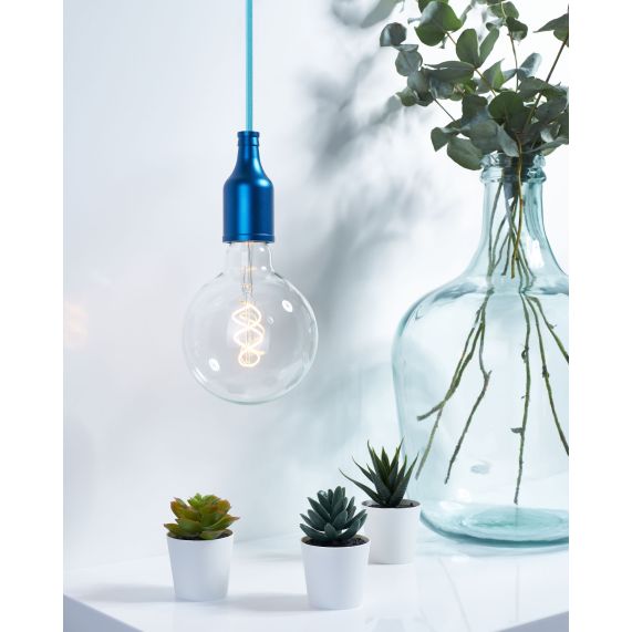 Girard Sudron Cable Rond Cyan Textile 2x0 75mm² Double Iso 2m