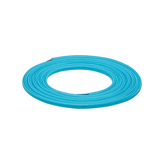 girard sudron Cable rond cyan textile 2x0 75mm² double iso 2m