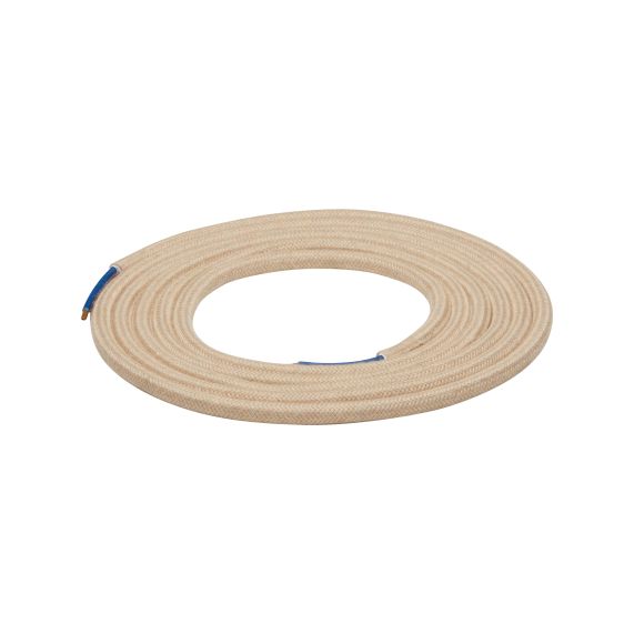 girard sudron Cable rond ecru chine coton 2x0 75mm² double iso 2m