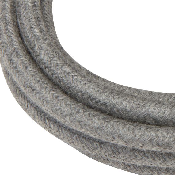 Girard Sudron Cable Rond Gris Chine Coton 2x0 75mm² Double Iso 2m