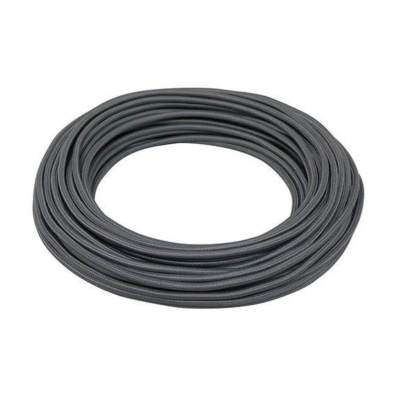 girard sudron Cable rond gris textile H03VVF 2x0 75mm² double iso bobine 25m