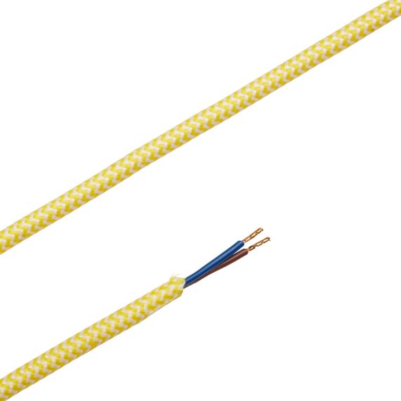 Girard Sudron CABLE ROND JAUNE BLANC 2 MÈTRES 2 X 0 75MM2