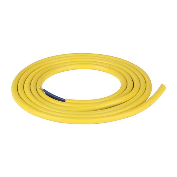 girard sudron Cable rond jaune citron PVC 2x0 75mm² double iso 2m