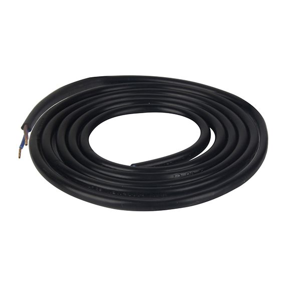 girard sudron Cable rond noir PVC 2x0 75mm² double iso 2m