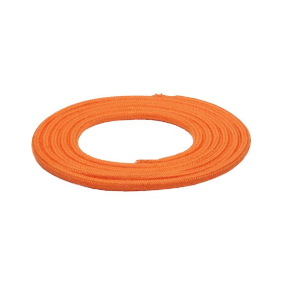 girard sudron Cable rond orange textile 2x0 75mm² double iso 2m