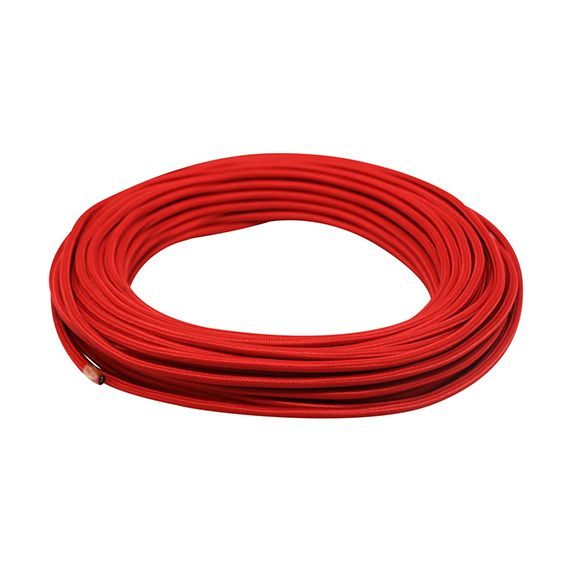 girard sudron Cable rond rouge textile H03VVF 2x0 75mm² double iso bobine 25m