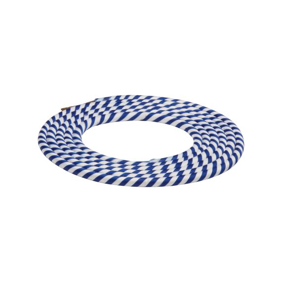 girard sudron CABLE ROND SPIRALE BLEU BLANC 2 MÈTRES 2 X 0 75MM2