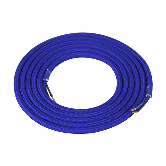 girard sudron CÂBLE TEXT. COTON ROND 2 X 0.75MM² L.2M BLEU OUTREMER