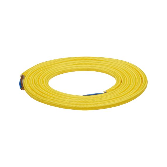 girard sudron CÂBLE TEXTILE ROND 2X0 75MM2 DOUBLE ISOLATION JAUNE 2 MÈTRES