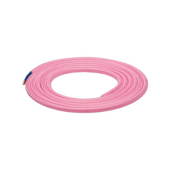 girard sudron CÂBLE TEXTILE ROND 2X0 75MM2 DOUBLE ISOLATION ROSE 2 MÈTRES