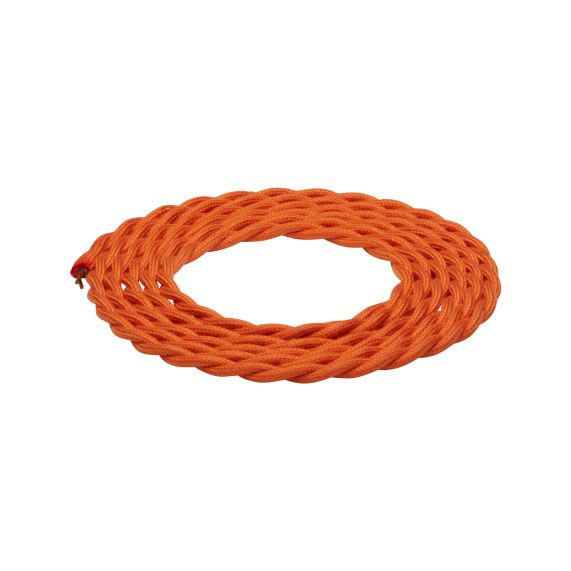 girard sudron CÂBLE TEXTILE TORSADÉ 2X0 75MM ORANGE 2 MÈTRES